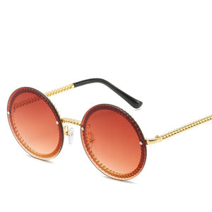 Women Round Sunglasses Luxury Brand Designer
