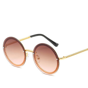 Women Round Sunglasses Luxury Brand Designer