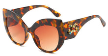 Load image into Gallery viewer, LNFCXI Diamond Cat Eye DG Oversized Sunglasses Women